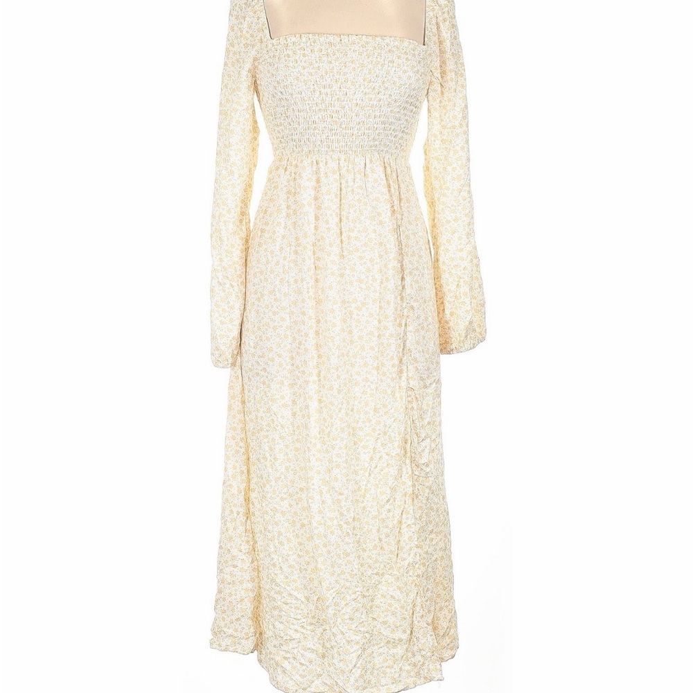 Billabong Cream Floral Long Sleeve Dress